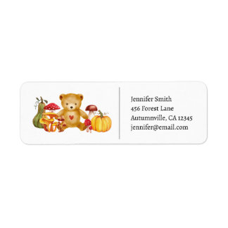 Herbstteddy Bear Baby Dusche Rücksendeadresse