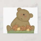 Herbstteddybär Postkarte (Vorderseite)