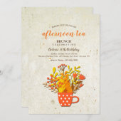 Herbsttee-Einladung Einladung (Vorne/Hinten)