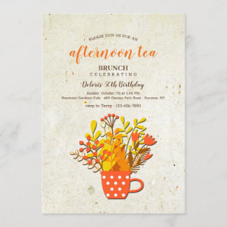 Herbsttee-Einladung Einladung