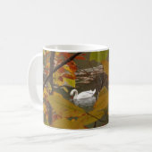 Herbstteich mit Schwan Kaffeetasse (Vorderseite Links)