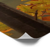 Herbstteich mit Schwan Poster (Ecke)