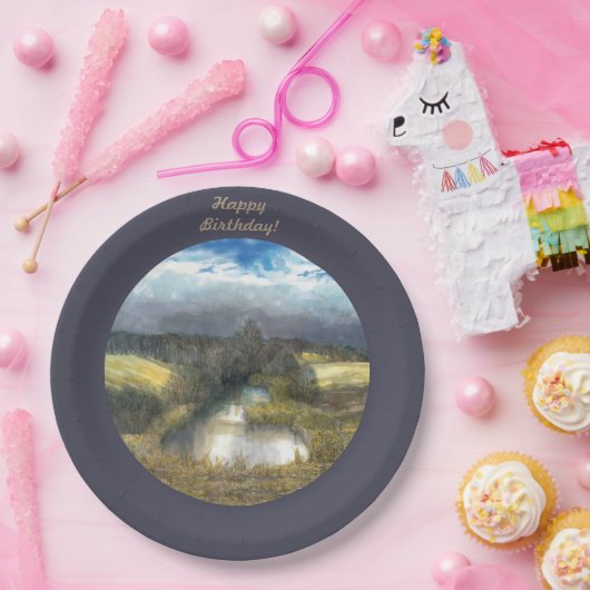 Herbstteich Pappteller (Party)