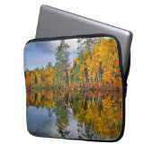 Herbstteich Reflektionen, Maine Laptopschutzhülle (Vorderseite Links)