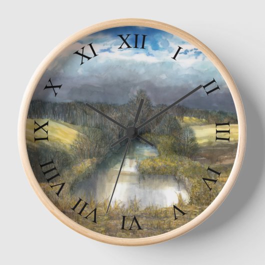 Herbstteich Uhr (Vorderseite)