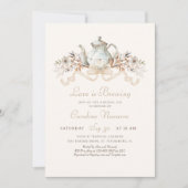 Herbsttepot Bridal Tee Party Dusche Einladung (Vorderseite)