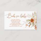 Herbstterracotta Bücher für die Kinderkarte Begleitkarte (Vorderseite)