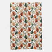 Herbstterracotta und Salbei-Blätter Geschirrtuch (Vertikal)