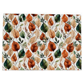 Herbstterracotta und Salbei-Blätter Große Geschenktüte (Rückseite)