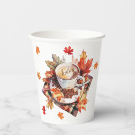 Herbstthema Herbstlaub Kinderdusche Pappbecher