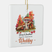 Herbstthema mit Wasserfarbenhochzeit im Pilz Keramikornament (Rechts)