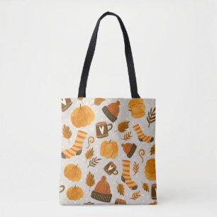 Herbstthema Nahtloses Fliesenmuster Tasche