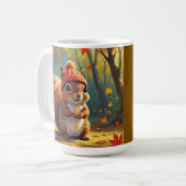 Herbstthema Tasse | Fall Eichhörnchen (Vorderseite Links)