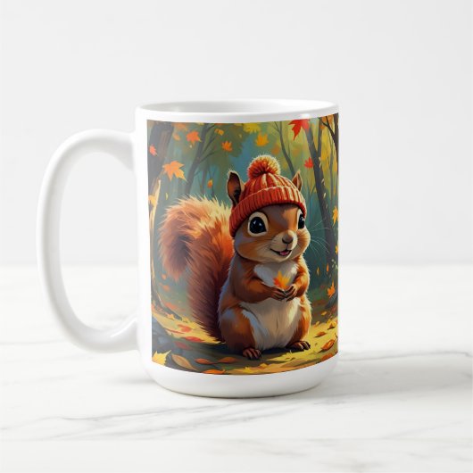 Herbstthema Tasse | Fall Eichhörnchen (Links)