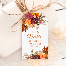 Herbstthema von meiner Dusche bis zu Ihrem Tag Geschenkanhänger