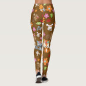 Herbstthema Woodland Animals Muster Leggings (Rückseite)