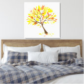 Herbstthematische Struktur [24x24] Zoll Leinwanddruck (Insitu (Schlafzimmer))