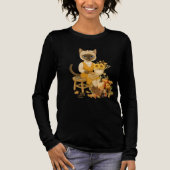 Herbstthematischer Erntedank mit Katze Tri-Blend Shirt (Vorderseite)