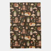 Herbsttiere, dunkle Herbstfocken, Wildhühner, Rac Geschirrtuch (Vertikal)