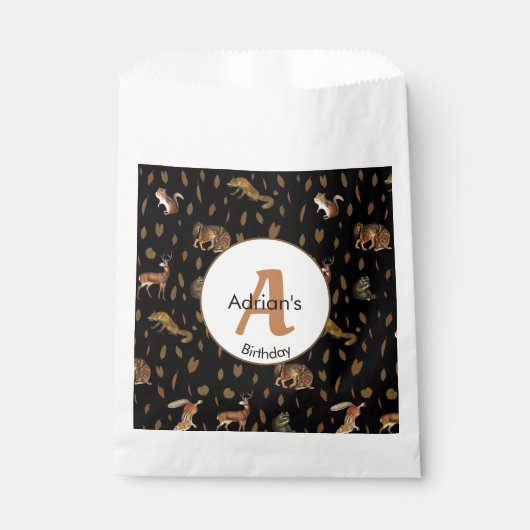 Herbsttiere Herbstleaves Geburtstag Geschenktütchen (Vorderseite)