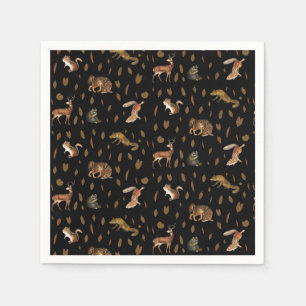 Herbsttiere Herbstleaves Party Serviette