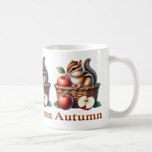 Herbsttiere Kaffeepause Tasse (Rechts)
