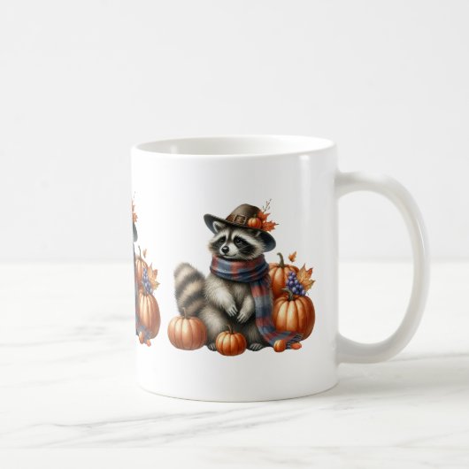 Herbsttiere Kaffeepause Tasse (Rechts)