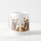 Herbsttiere Kaffeepause Tasse (Vorderseite Links)