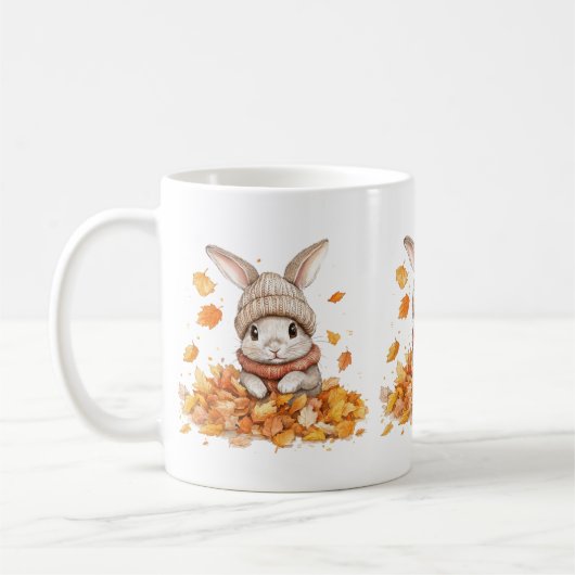 Herbsttiere Kaffeepause Tasse (Links)