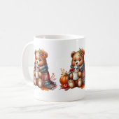 Herbsttiere Kaffeepause Tasse (Vorderseite Links)