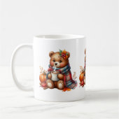 Herbsttiere Kaffeepause Tasse (Links)
