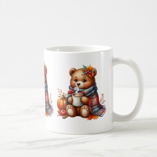 Herbsttiere Kaffeepause Tasse (Rechts)