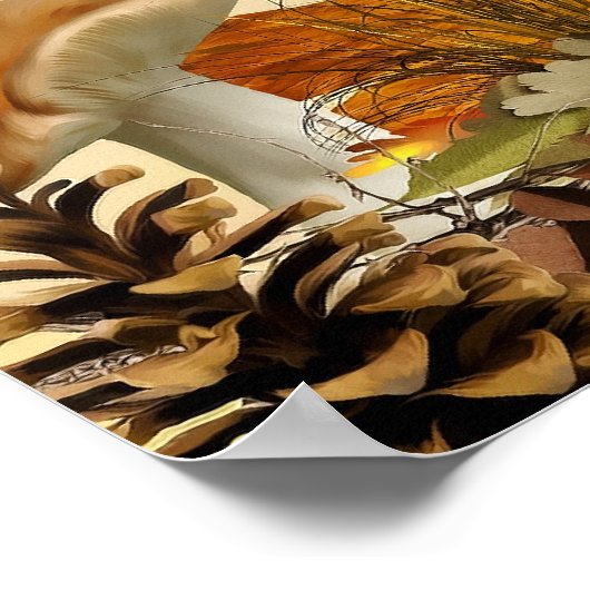 Herbsttiere Poster (Ecke)