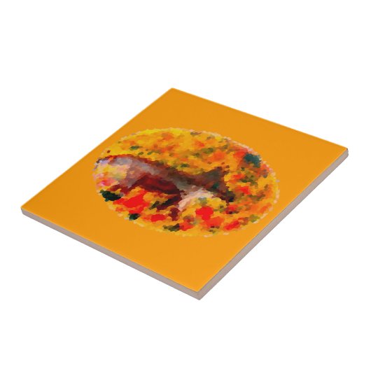 Herbsttierillustration Fox Fliese (Seite)