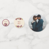 Herbsttisch für Burgund und Rosa Blumenzwiebeltisc Konfetti (Vorderseiten)