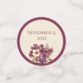 Herbsttisch für Burgund und Rosa Blumenzwiebeltisc Konfetti (Klein Vorderseite)