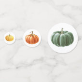 Herbsttisch-Scatter mit Aquarellfarben für den Fal Konfetti (Rückseiten)