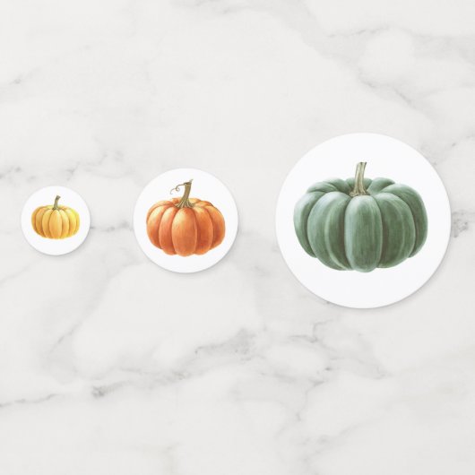 Herbsttisch-Scatter mit Aquarellfarben für den Fal Konfetti (Rückseiten)