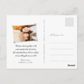 Herbsttöne Bäume Moderne Foto Liebe & Dank Postkarte (Rückseite)