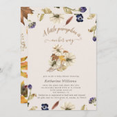 Herbsttöne Kürbis Baby Dusche Einladung (Vorne/Hinten)