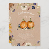 Herbsttöne Kürbis Baby Dusche Einladung (Vorne/Hinten)