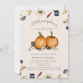 Herbsttöne Kürbis Baby Dusche Einladung (Vorderseite)
