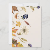 Herbsttöne Kürbis Baby Dusche Einladung (Rückseite)