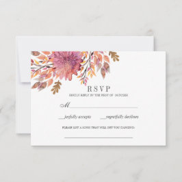 Herbsttraum | Anfrage zum Hochzeitssong RSVP Karte