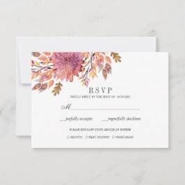 Herbsttraum | Auswahl für Hochzeitsmahlzeiten RSVP Karte
