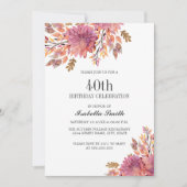 Herbsttraum | Elegant Birthday Einladung (Vorderseite)