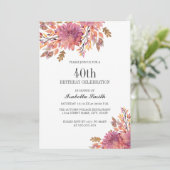 Herbsttraum | Elegant Birthday Einladung (Stehend Vorderseite)