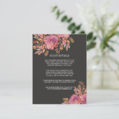 Herbsttraum | Elegant Wedding GÄSTEDETAILS Einladung (Stehend Vorderseite)