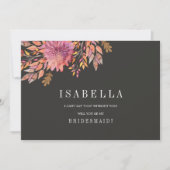 Herbsttraum | Hochzeit ist meine Bridesmaid Einladung (Vorderseite)