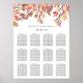 Herbsttraum | Hochzeitssitzdiagramm Poster (Vorne)